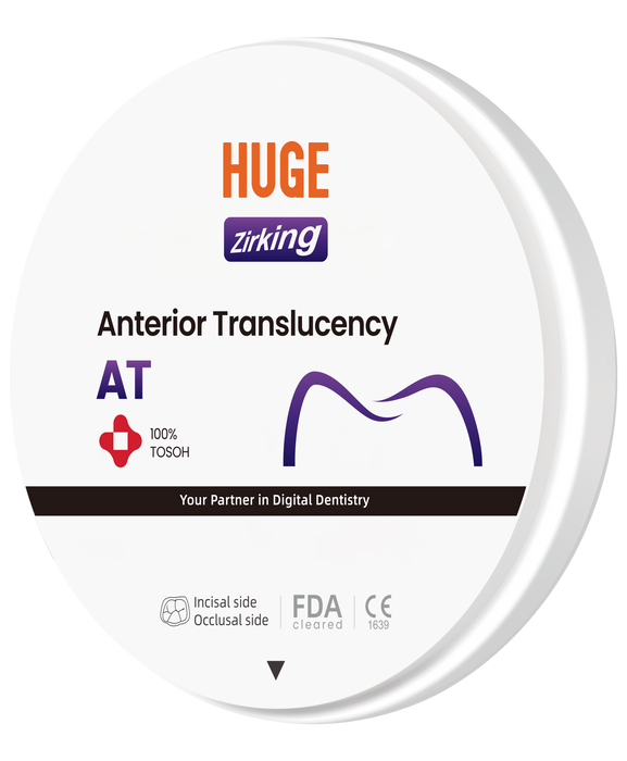 Translucidez anterior superior (AT) 100 % material Tosoh Bloque de zirconio