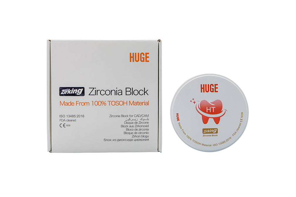 Premium High Translucency (HT) 100% Tosoh Material Zirconia Block